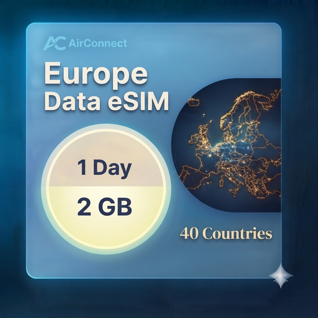 Europe(40+ areas) 2GB/Day