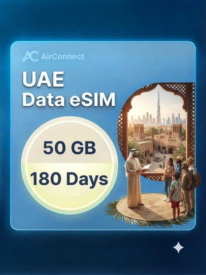 United Arab Emirates 50GB 180Days